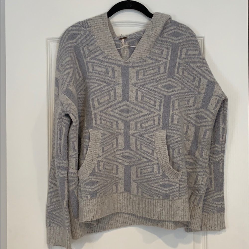 Free People Knit Sweater Hoodie